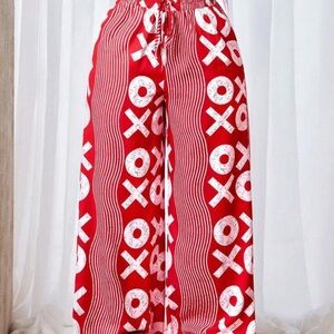 BamGleam Women's Elastic Waist Drawstring Loose All-Over Print Casual PantsPants